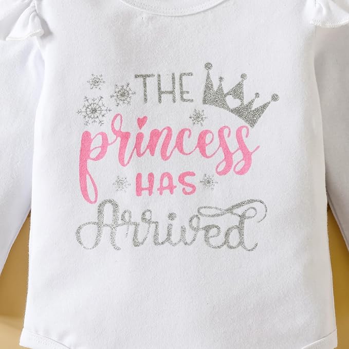 Newborn Baby Girl Outfits Infant Letter Print Romper+Tutu Skirt+Headband+Legging Warmer Coming Home Clothes Set