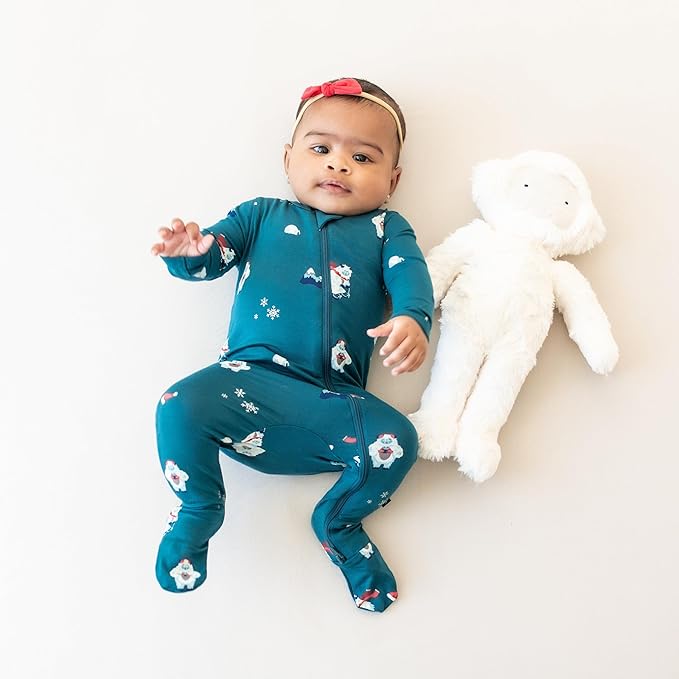 KYTE BABY Unisex Zipper Closure Footies, Rayon Made From Bamboo, 0-24 Months