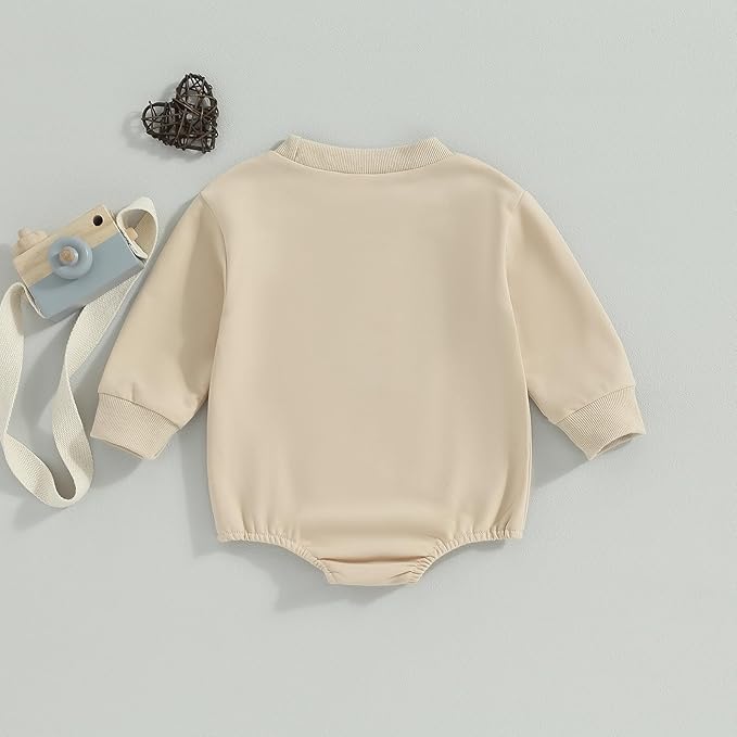 Infant Baby Girl Fall Outfit Sweatshirt Romper Letter Embroidery Jumpsuit Big Lil Sis Matching Newborn Winter Clothes