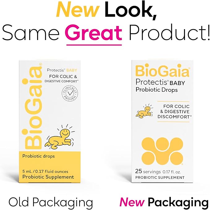 BioGaia Protectis Baby Probiotic Drops | Baby Essentials for Colic & Gas Relief | Safe for Newborns | Ease Crying, Fussing, Colic, Gas, Spit-ups & Constipation | No Dairy, Soy & Gluten | 5mL