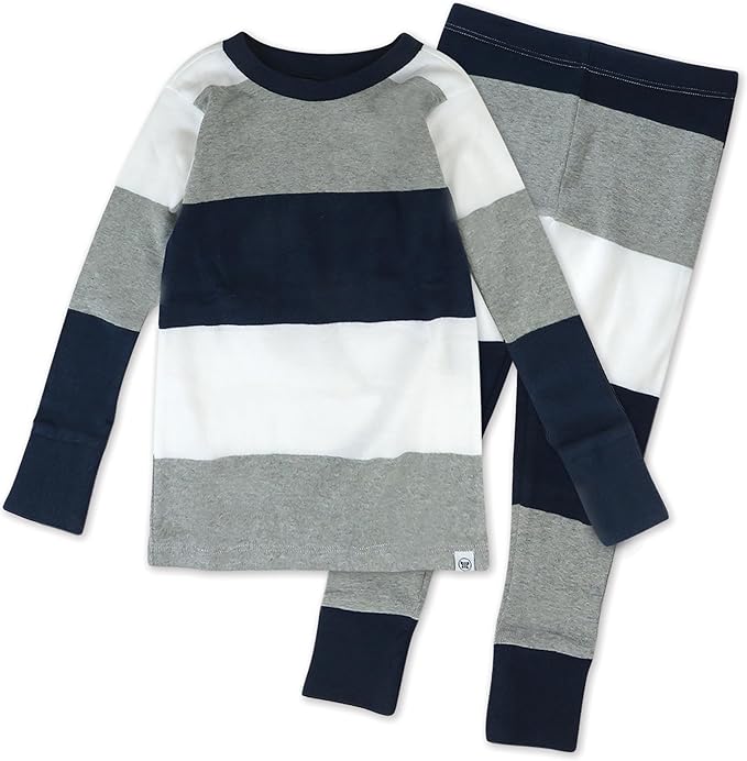HonestBaby 2-Piece Pajamas Sleepwear Pjs 100% Organic Cotton for Baby, Toddler, Kids, Boy