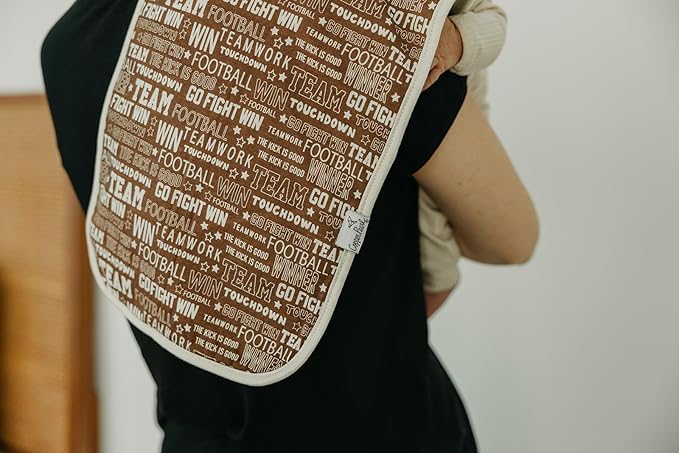 Copper Pearl Premium Baby Burp Cloths - 3-Pack Large Cotton Burp Cloths, Extra Soft Spit Up Rags with 3 Absorbent Layers, Perfect for Baby Boy and Baby Girl Gifts (21" x 10" Size, Blitz Set)