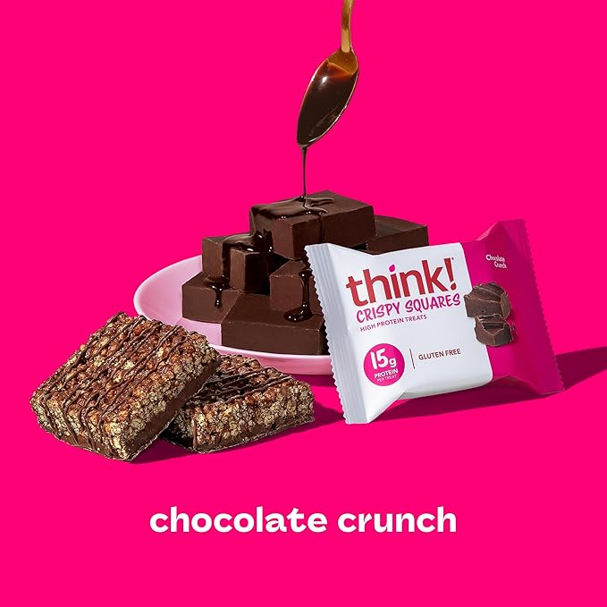 Think! High Protein Crispy Squares Chocolate Crunch Treat (10 Pack)