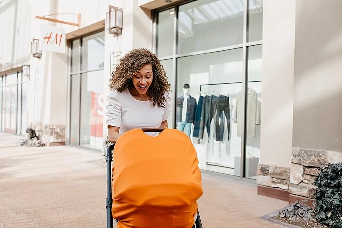 Baby Car Seat Cover Canopy and Nursing Cover Multi-Use Stretchy 5 in 1 Gift "Blaze" by Copper Pearl