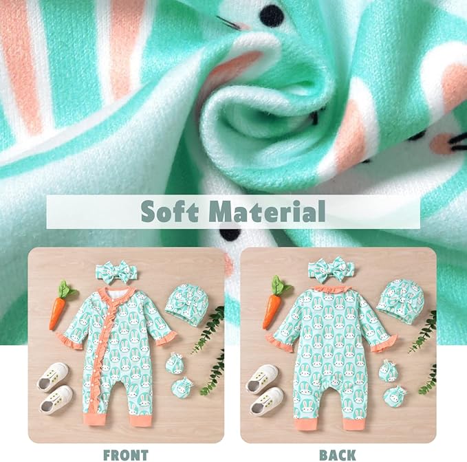 Aalizzwell Baby Girls Romper Outfit Fall Winter Clothes with Accessories