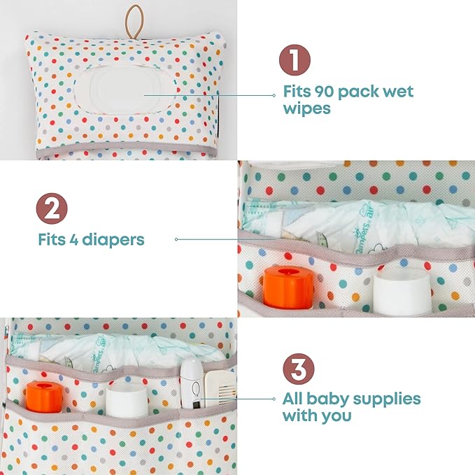 HAMUR Baby Diaper Bag Organizer – Travel-Friendly, Compact & Foldable | Stroller Pouch for Newborn Essentials – Must-Have for Boys & Girls (Animal)