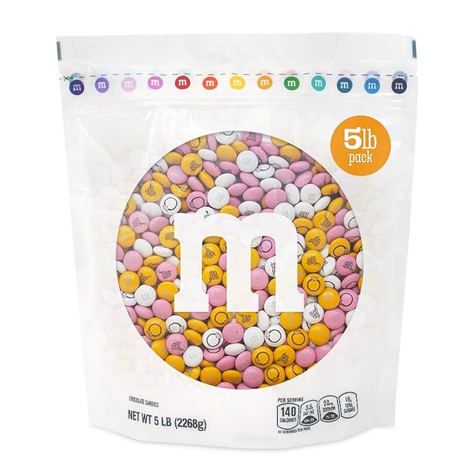 M&M’S WORLD Engagement Party M&M’S Chocolate Candy 5 lb Bag – Romantic Mix for Wedding Events, Bridal Showers, Candy Buffets, Table Decor, or Engagement Celebration Favors