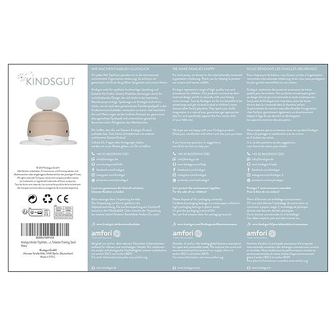 Kindsgut Potty Training Toilet in Whale Design, Designed in Germany, Potty Training in a Beautiful Design, Sand