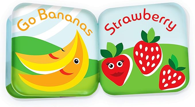 Floating Baby Bath Books - Bath Books for Babies, Infants - Waterproof, Mold-Free Bath Toys for Learning & Early Education (Set of 2 - Fruits & Sea Animals)