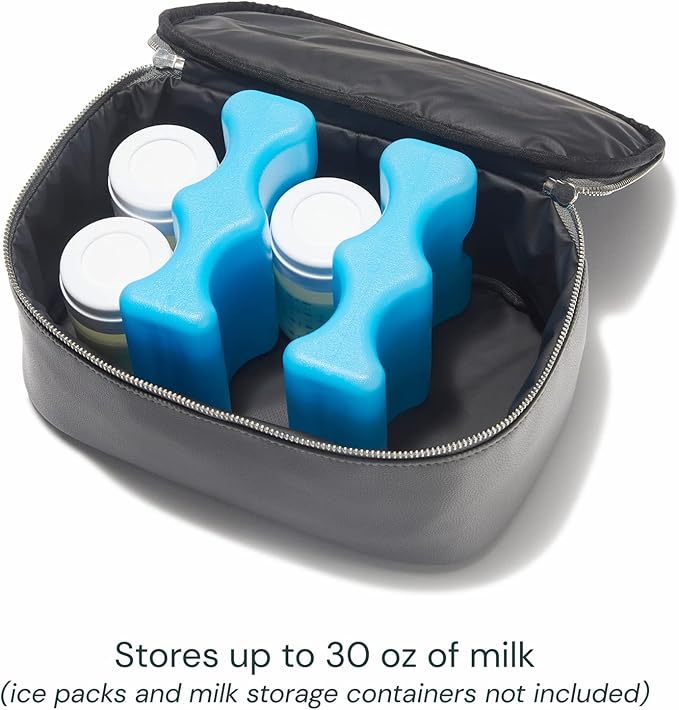 Willow Breast Pump Bag, Grey, Breast Milk Cooler and Pump Bag with Pockets, Convertible and Adjustable Tote for Hands Free Wearable Breast Pumps, Wear as Backpack, Crossbody or Shoulder Bag