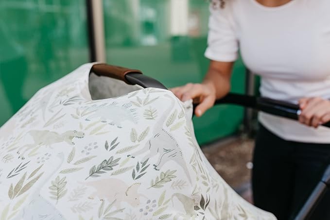 Copper Pearl Multi-Use Cover: Car Seat Covers, Nursing Cover, and Stroller Cover for Sun - Stretchy Fabric, All-Season Use, Stylish Designs, Easy Access for Moms - Rex