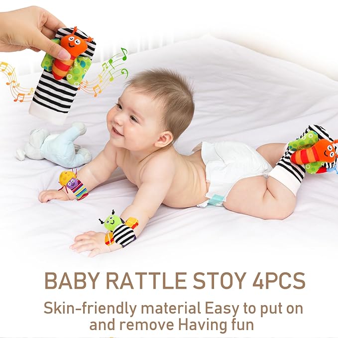 Baby Gift Set,Baby Shower Gifts,New Mom Gifts for Women, 0-6 Months for Newborn Essentials Infant Rattle Socks,Blanket Onesies Baby Gift Basket for Girls Boys