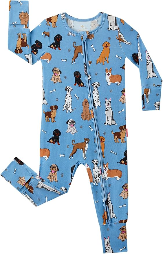 Footless Pajamas Baby Boy Girls, Viscose from Bamboo Baby Pajamas, Two Way Zipper Sleepers, Newborn Pjs