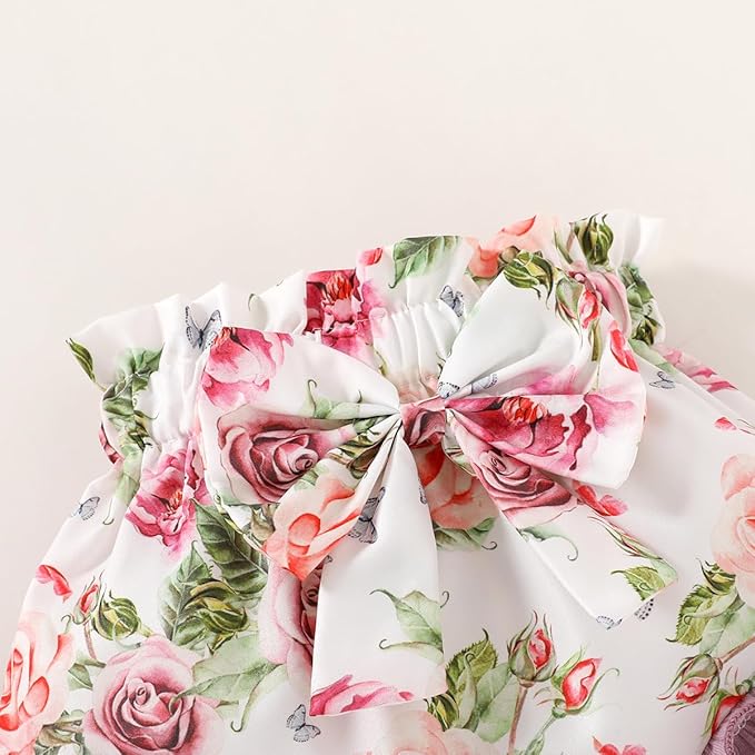 Tiny Cutey Newborn Infant Baby Girl Clothes Romper Floral Shorts Set Summer Outfits Baby Girls' Clothing