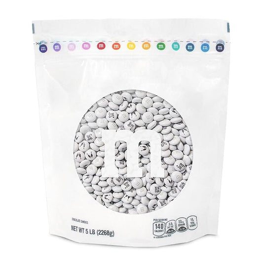 M&M’S WORLD “Mr. and Mrs.” Milk Chocolate Candy, 5 lbs Bulk Candy for Wedding Decorations, Unique Favors, or Cake Topper