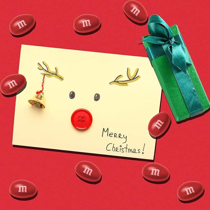 M&M’S WORLD Peanut Red Chocolate Candy 2lb Resealable Pack for Graduation Wedding 4th of July Candy Buffet Birthday Parties Candy Bar and Edible Decoration