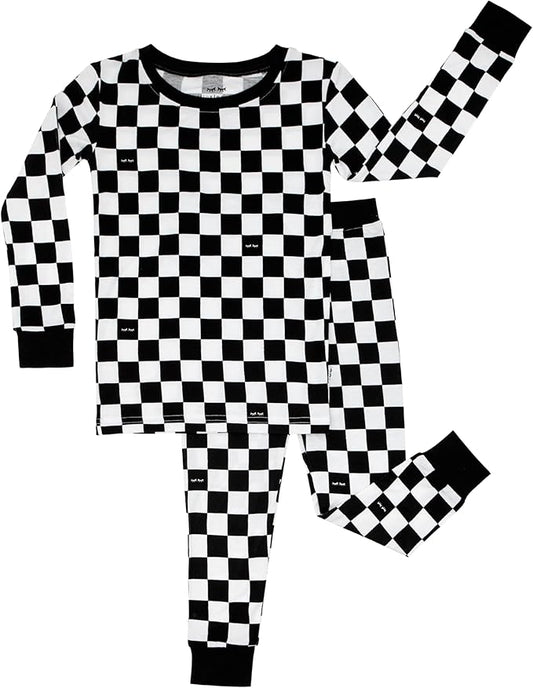 Little Sleepies Two-Piece Pajama Set for Boys & Girls, Soft Viscose from Bamboo Toddler Pajamas for Kids, Family Matching PJs