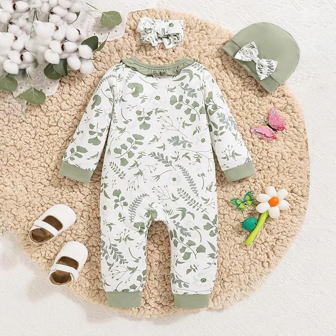 Newborn Baby Girl Clothes Jumpsuits Clothes Long Sleeve Rompers