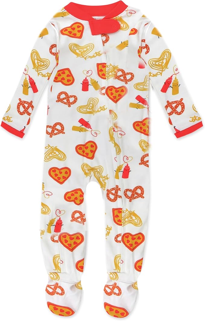 HonestBaby Baby Celebration Sleep & Play Footed One-Piece Pajama Sleeper 100% Organic Cotton