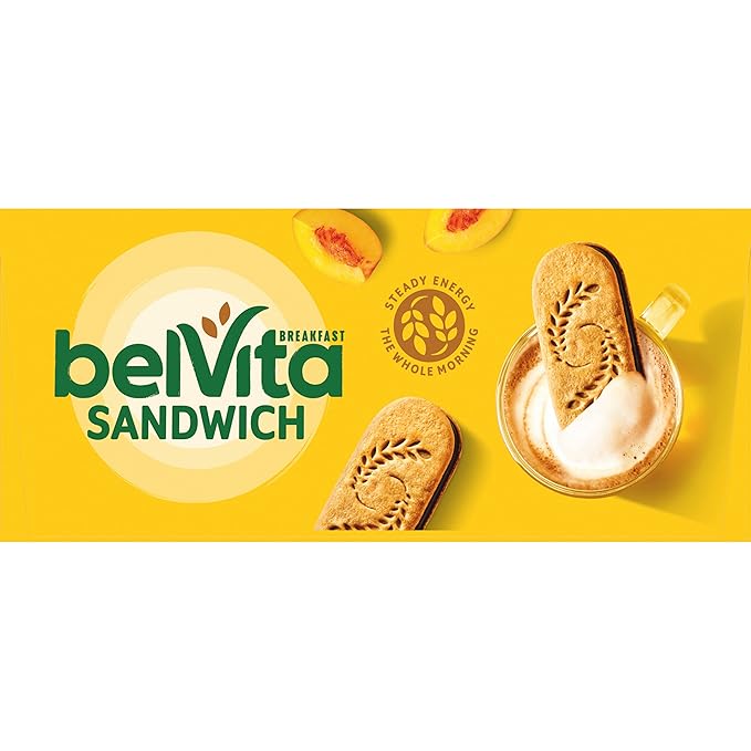 belVita Breakfast Sandwich Dark Chocolate Creme Breakfast Biscuits, 64 Total Packs, 8 Boxes (2 Sandwiches Per Pack)