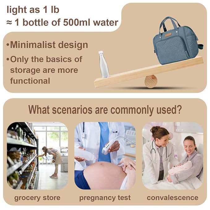 Small Diaper Bag Backpack Mini Diaper Bag Tote, Waterproof Multi-Function Stylish Mini Maternity Bags Travel Backpacks with Insulated Pockets, Dark Gray