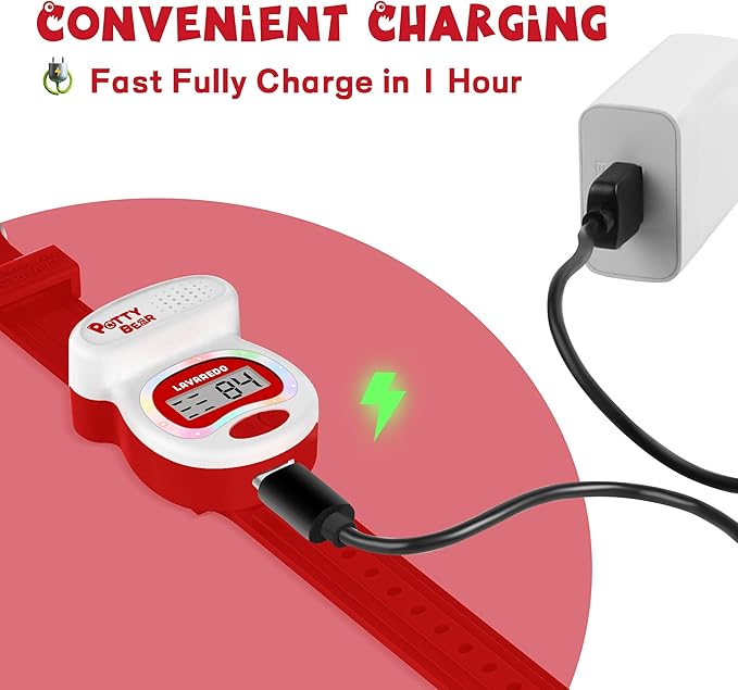 Kids Watch Potty Training Watches for Boys and Girls, Potty Timer Toilet Shape and LED Colorful Lights, Music Reminds Kids It's Time to Go to The Bathroom, Fun Gift for Moms and Toddlers