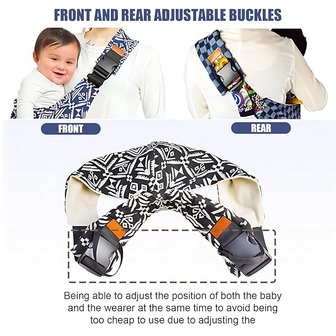 Baby Sling Carrier,Baby Sling,Toddler Carrier,Adjustable and Non-Slip Hip Seat Carriers Carrying 10-30 lbs(Square)