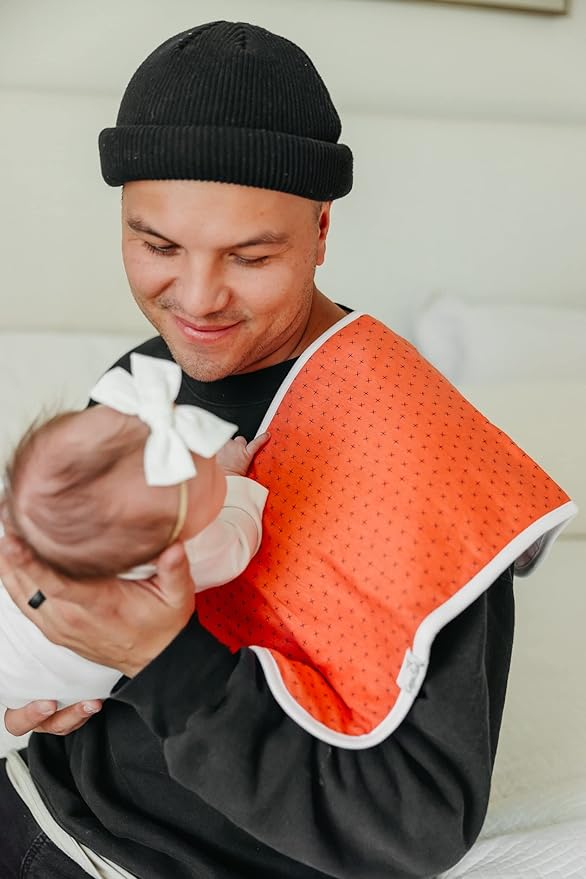 Copper Pearl Premium Baby Burp Cloths - 3-Pack Large Cotton Burp Cloths, Extra Soft Spit Up Rags with 3 Absorbent Layers, Perfect for Baby Boy and Baby Girl Gifts (21" x 10" Size, Viking Set)