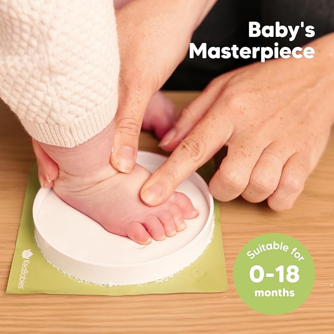 Baby Handprint Footprint Ornament Keepsake Kit - Newborn Imprint Ornament Kit for Baby Girl, Boy - Personalized New Baby Gifts for New Parents - Hand Print Christmas Ornament Maker (Multi-Colored)