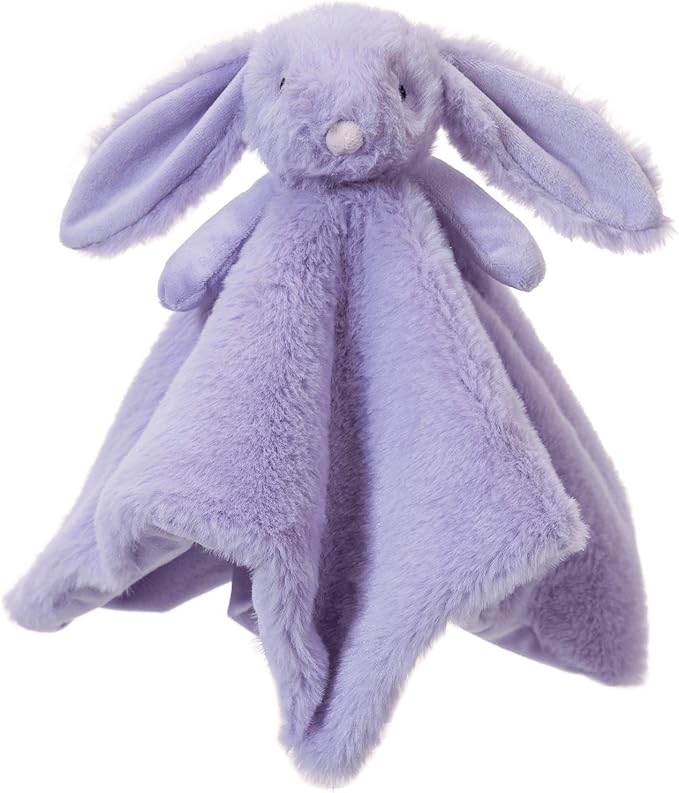 Apricot Lamb Stuffed Animals Purple Bunny Rabbit Security Blanket Infant Nursery Character Blanket Luxury Snuggler Plush Baby Lovey(Purple Bunny)