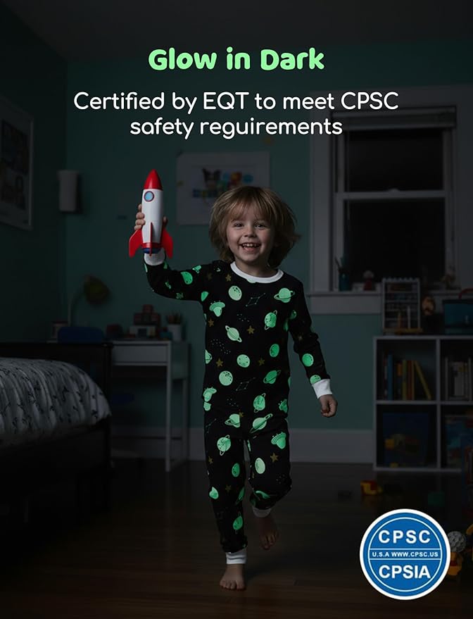 PATPAT Bamboo Viscose Pajama Sets for Toddler Boys & Girls Baby Kids, Ultra-soft Snug fit Pjs Sleepers for Birthday Holiday