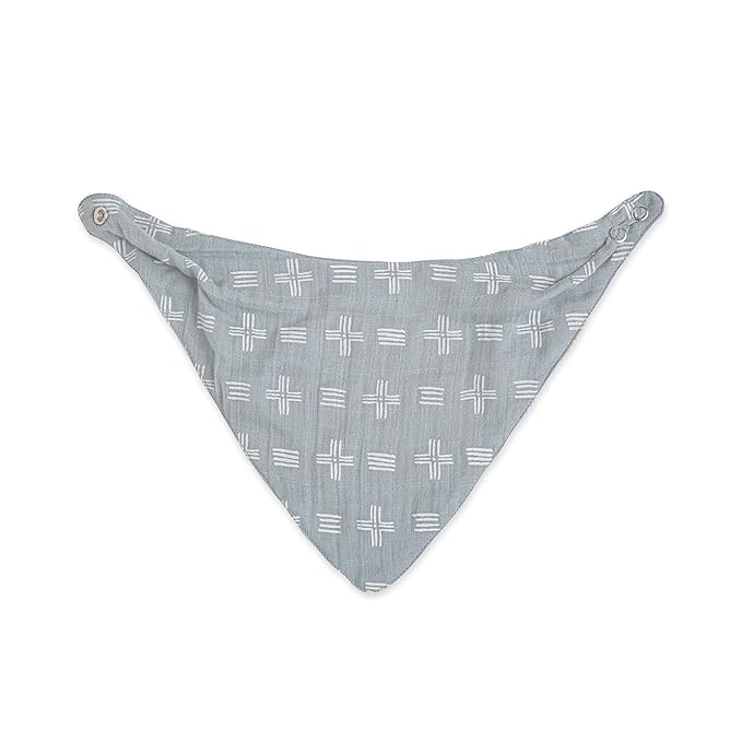 Crane Baby Bandana Bibs, Soft Muslin Adjustable Absorbent Bib Set, 3 Pack, 100% Cotton, Woodland Animal Baby Set For Newborns, Cotton Drool Bibs For Eating