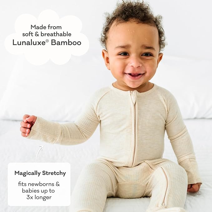 Little Sleepies Pajamas for Baby Boys & Girls, Viscose from Bamboo Baby Pajamas, Preemie & Newborn Sleepers, 2-Way Zipper PJs