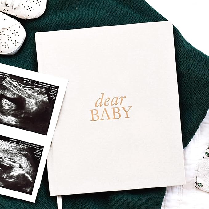 Pregnancy Prayer Journal - Christian Pregnancy Journal For Milestones - Linen-Bound Baby Book Keepsake - Gifts For Expecting Moms (Ivory, 110 Pages)