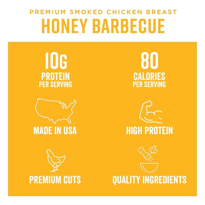 Chef's Cut Real Chicken Honey Barbecue Jerky, 2.5 Ounce (4 Pack)