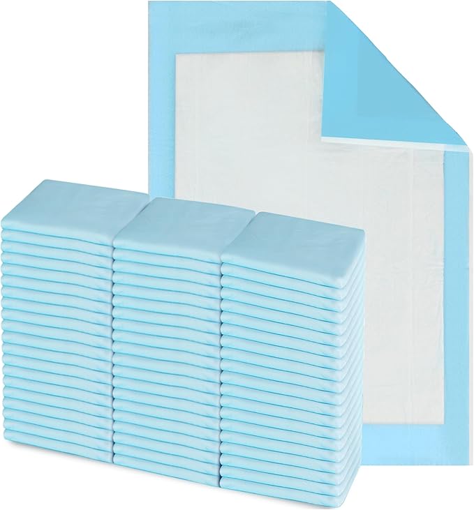 HALYARD Disposable Standard Underpads Incontinence Bed Pads 17”x24” Lt. Blue-Comfortable Chucks Pads Disposable for Adults-Soft Bed Pads for Adult (Case of 300)