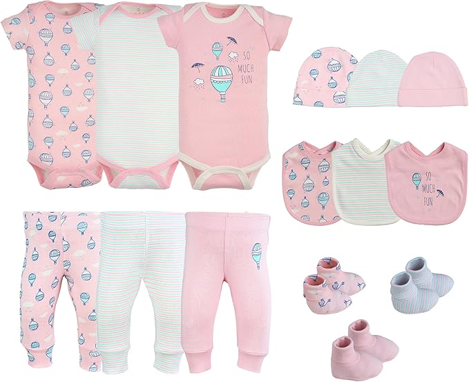 Baby Girl Clothes – 100% Cotton, Soft & Breathable Newborn Essentials and Gifts, Fits 3 to 6 Months