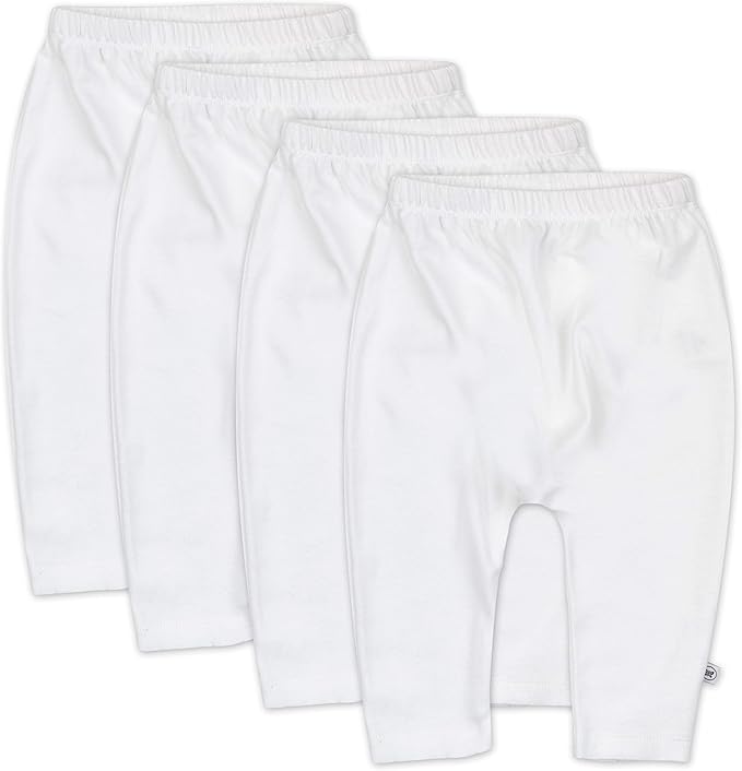 HonestBaby Unisex-Baby Multipack Harem Pants Roomy Fit Pull on Bottoms 100% Organic Cotton for Baby Boys, Girls