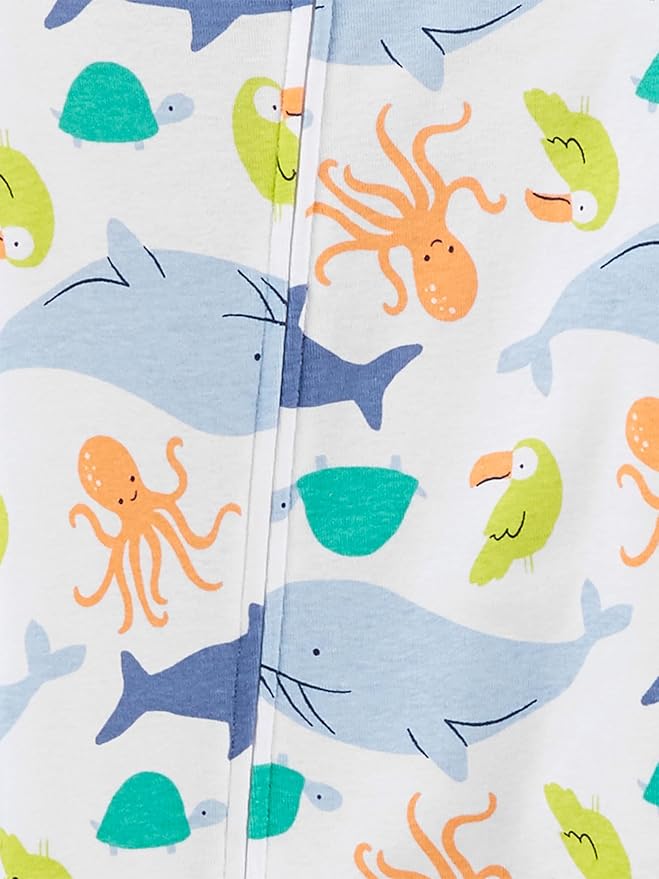 Simple Joys by Carter's Toddlers and Baby Boys' Snug-Fit Footed Cotton Pajamas, Pack of 3