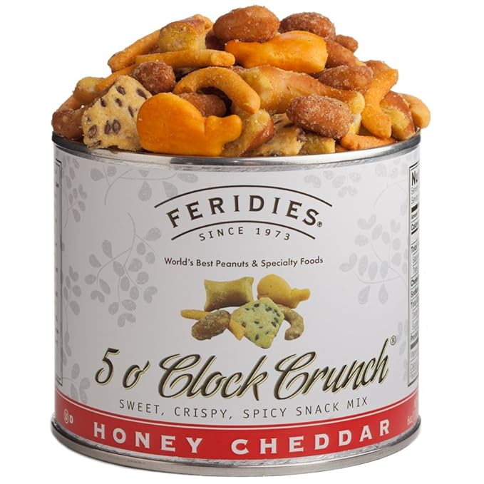 FERIDIES Peanut Sampler Gift Set with Salted Virginia Peanuts, Brittle, Honey Roasted, and 5 O'clock Crunch, 36 Oz 4 Piece Assortment
