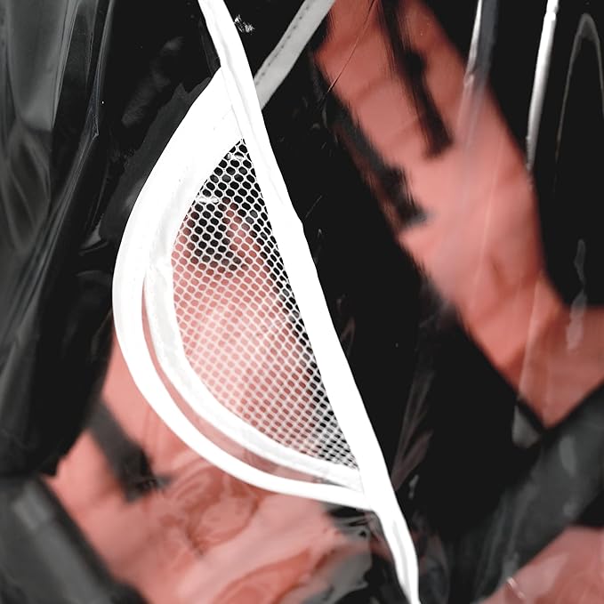 Double Stroller Rain Cover, Universal Waterproof Windproof Rain Shield for Side by Side Twin Baby Strollers, Outdoor Accessories for Jogger and Umbrella Strollers