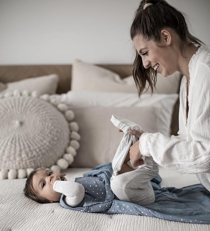 GUNAMUNA günamüna Unisex Baby, Toddler Wearable Blanket, Sleeping Bag Bamboo Rayon, Sleep Sack with Diaper Zipper, 1.0 TOG