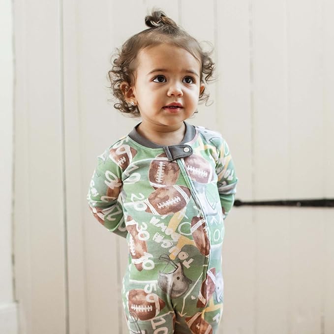 Burt's Bees Baby baby-boys Boys Sleeper Pjs, 100% Organic Cotton, One-piece Footie, Zip Up Jumpsuit, Snug Fit Pajamas