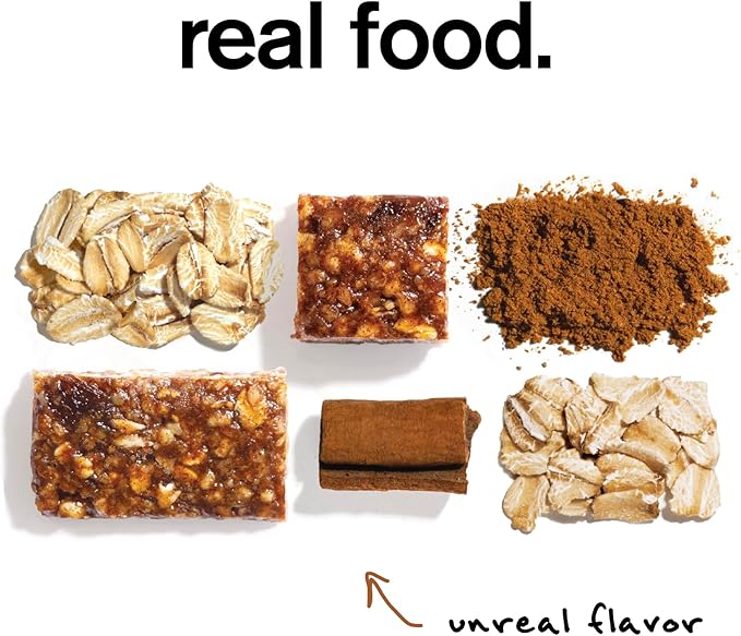 Skratch Labs Energy Bar | Cinnamon + Oatmeal (12 Pack) | Plant Based Healthy Snack | Low Sugar - 5g Protein | Non-GMO, Gluten Free, Soy Free, Vegan, Kosher