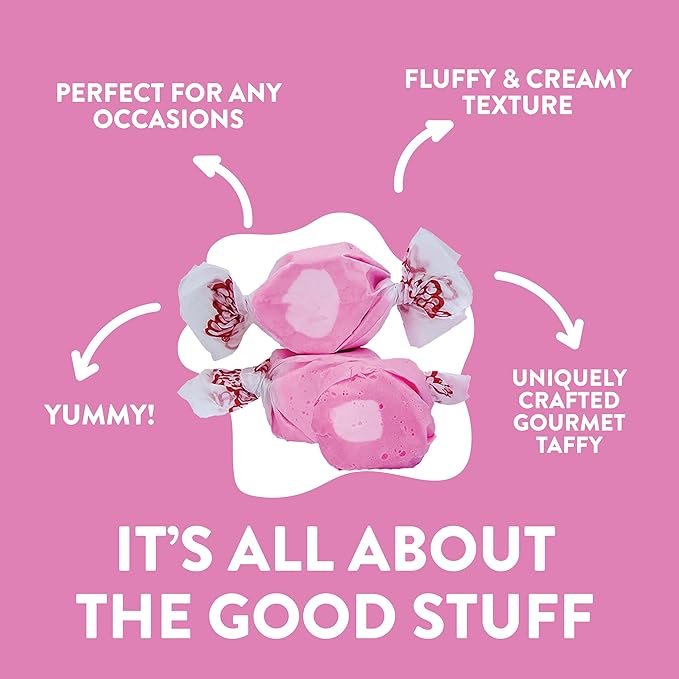 Taffy Town Saltwater Taffy, Bubble Gum, 2.5Lb