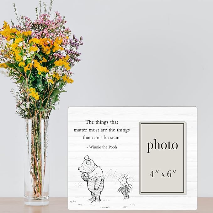 Pooh Bear Quotes Picture Frame, Inspirational Gifts for Friends Loved One, The Things That Matter Most Photo Frame for 4 x 6 Inch Photo