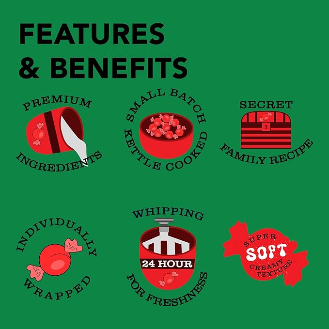 Taffy Town Saltwater Taffy, Watermelon, 2.5Lb