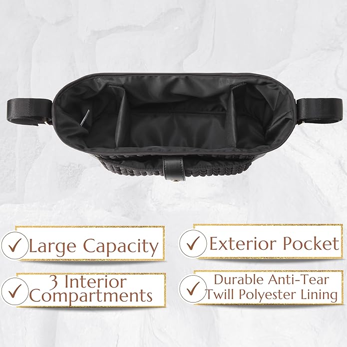 Universal Baby Stroller Organizer,Diaper Caddy Organizer with Adjustable Straps to Fits Nearly Any Strollers