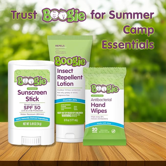 Baby Sunscreen Stick by Boogie Block, Mineral Sunscreen SPF 50, FSA/HSA Eligible, Travel Size Sunblock for Kids, Zinc Oxide, Water Resistant, Vegan, Fragrance Free Pack of 2