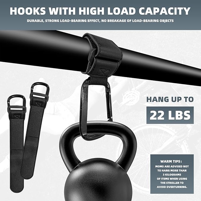 4 Pack UTV Hook for Hanging Headsets, Helmet and Goggles, Multipurpose Carabiners Clip Adjustable Hanger Hook for Electric Scooters Bicycle Stroller SXS Accessory